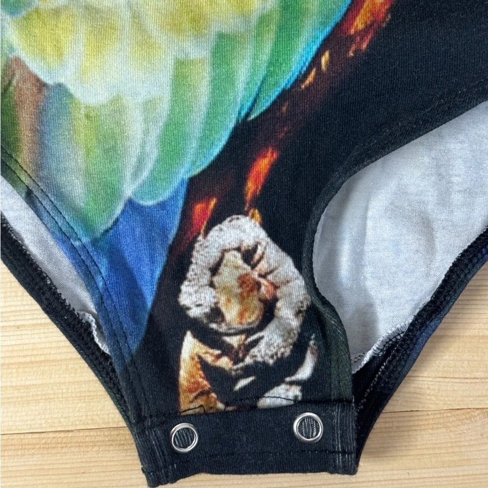 PopUpShop Parrot Leo. Good Used Condition. Size 4/5 HTF Tropical Leotard